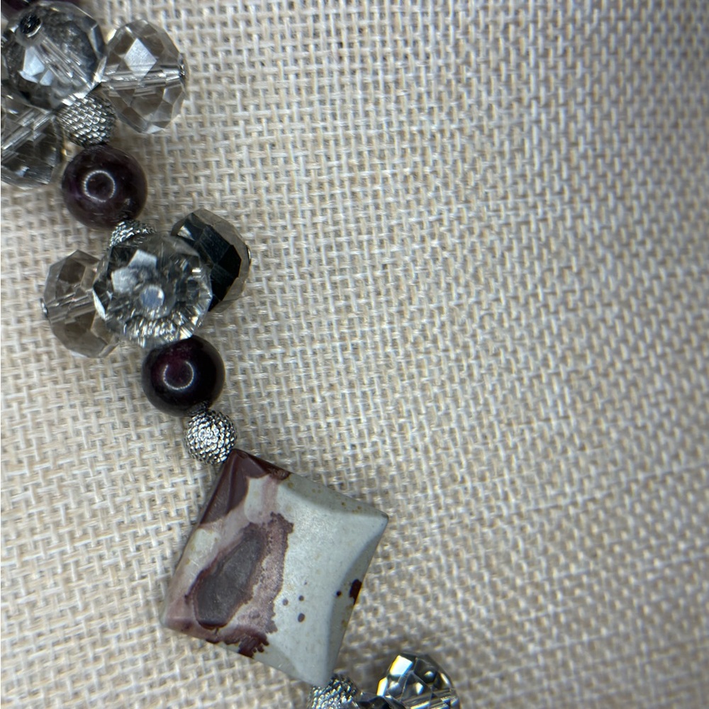 Dendritic Jasper Statement Necklace. - Picture 2 of 3
